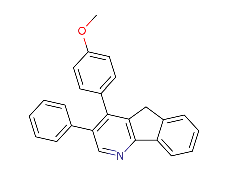 Molecular Structure of 87999-11-9 (5H-Indeno[1,2-b]pyridine, 4-(4-methoxyphenyl)-3-phenyl-)