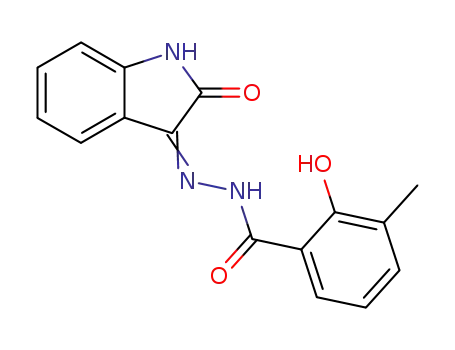 2-Hydroxy-3-methyl-benzoic acid [2-oxo-1,2-dihydro-indol-(3Z)-ylidene]-hydrazide