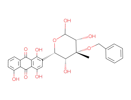(5S)-3-O-Benzyl-3-C-methyl-5-(9',10'-dihydro-1',4',5'-trihydroxy-9',10'-dioxo-2-anthryl)-α,β-D-ribopyranose