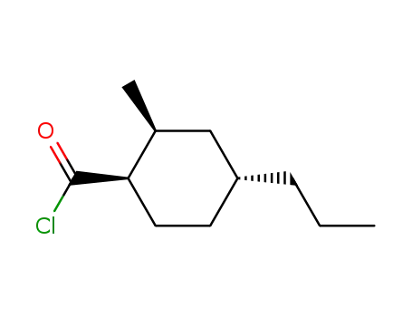 Molecular Structure of 126165-01-3 (Cyclohexanecarbonyl chloride, 2-methyl-4-propyl-, (1alpha,2beta,4beta)- (9CI))