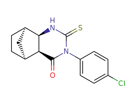 3-p-chlorophenyl-2-thioxo-2,3,r-4a,t-5,6,7,t-8,c-8a-octahydro-5,8-methanoquinazolin-4(1H)-one
