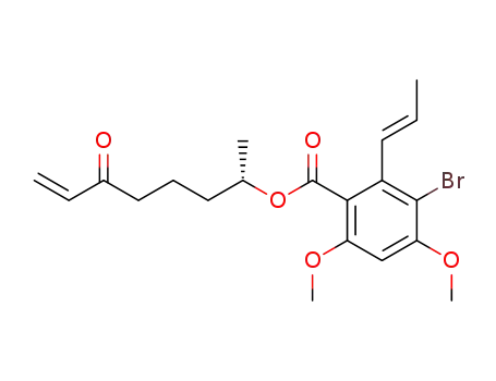 3-Bromo-4,6-dimethoxy-2-((E)-propenyl)-benzoic acid (S)-1-methyl-5-oxo-hept-6-enyl ester