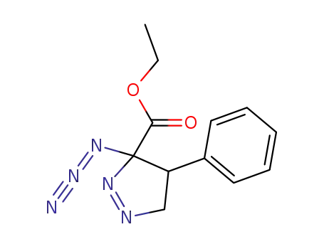 Molecular Structure of 87429-77-4 (3-Azido-4-phenyl-4,5-dihydro-3H-pyrazole-3-carboxylic acid ethyl ester)