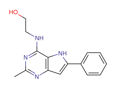 Molecular Structure of 114685-07-3 (2-[(2-methyl-6-phenyl-5H-pyrrolo[3,2-d]pyrimidin-4-yl)amino]ethanol)