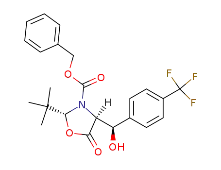 Benzyl (2R,4S,1'R)-2-(tert-butyl)-4-(hydroxy<4-(trifluoromethyl)phenyl>methyl)-5-oxo-3-oxazolidinecarboxylate