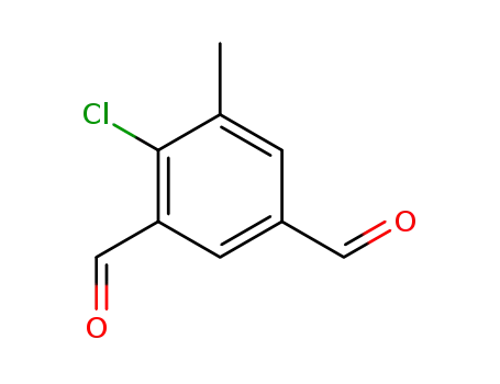 Molecular Structure of 102626-21-1 (1,3-Benzenedicarboxaldehyde, 4-chloro-5-methyl-)