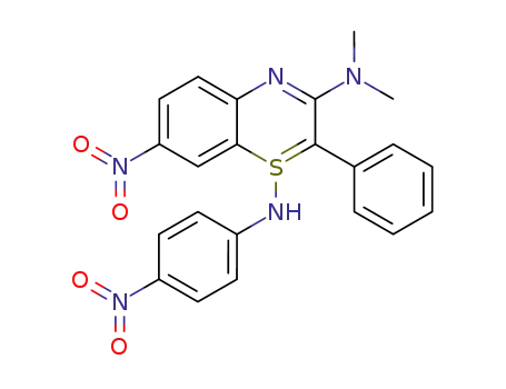 3-(Dimethylamino)-1-(4-nitranilino)-7-nitro-2-phenyl-1λ<sup>4</sup>,4-benzothiazin