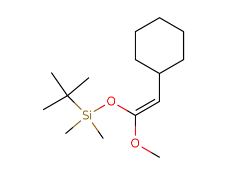 Molecular Structure of 100340-52-1 (Z-cyclohexyl-2 dimethyltertiobutylsilyloxy-1 methoxy-1 ethylene)