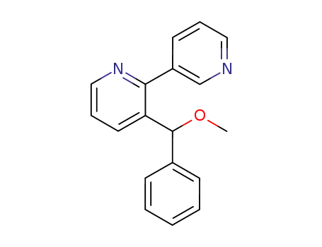 Molecular Structure of 127411-27-2 (3-(Methoxy-phenyl-methyl)-[2,3']bipyridinyl)