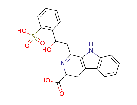 Molecular Structure of 119645-76-0 (1-[2-Hydroxy-2-(2-sulfo-phenyl)-ethyl]-4,9-dihydro-3H-β-carboline-3-carboxylic acid)
