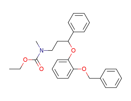 Molecular Structure of 79332-98-2 (Carbamic acid, methyl[3-phenyl-3-[2-(phenylmethoxy)phenoxy]propyl]-,
ethyl ester)