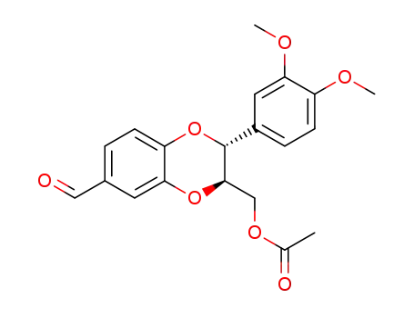 (2RS,3RS)-3-Acetoxymethyl-2-(3,4-dimethoxyphenyl)-1,4-benzodioxan-6-carbaldehyd