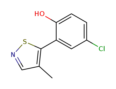 Molecular Structure of 89296-05-9 (Phenol, 4-chloro-2-(4-methyl-5-isothiazolyl)-)