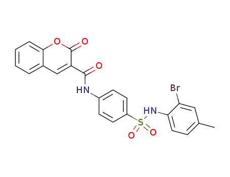 coumarin-3N-(4'-(N'-o-bromo-p-methylphenyl)sulphonamidophenyl)carboxamide