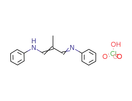 Molecular Structure of 93626-86-9 (Benzenamine, N-[2-methyl-3-(phenylamino)-2-propenylidene]-,monoperchlorate)