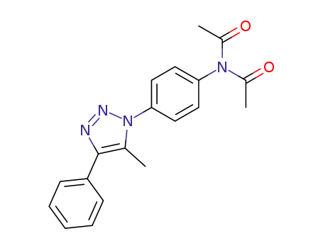 Molecular Structure of 89778-89-2 (Acetamide,
N-acetyl-N-[4-(5-methyl-4-phenyl-1H-1,2,3-triazol-1-yl)phenyl]-)