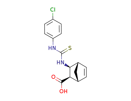 Molecular Structure of 104308-61-4 ((1R,2R,3S,4S)-3-[3-(4-Chloro-phenyl)-thioureido]-bicyclo[2.2.1]hept-5-ene-2-carboxylic acid)