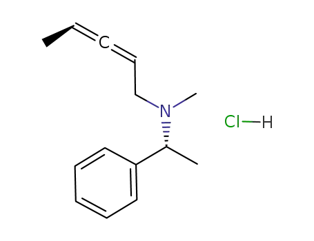 Molecular Structure of 114351-92-7 (Methyl-penta-2,3-dienyl-((R)-1-phenyl-ethyl)-amine; hydrochloride)