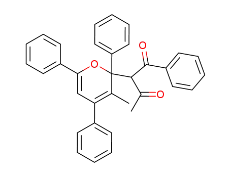 Molecular Structure of 80948-21-6 (1,3-Butanedione, 2-(3-methyl-2,4,6-triphenyl-2H-pyran-2-yl)-1-phenyl-)