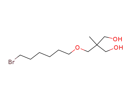 Molecular Structure of 591218-82-5 (1,3-Propanediol, 2-[[(6-bromohexyl)oxy]methyl]-2-methyl-)