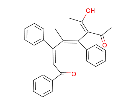 Molecular Structure of 108638-13-7 (6-Acetyl-7-hydroxy-4-methyl-1,3,5-triphenyl-octa-2,4,6-trien-1-on)