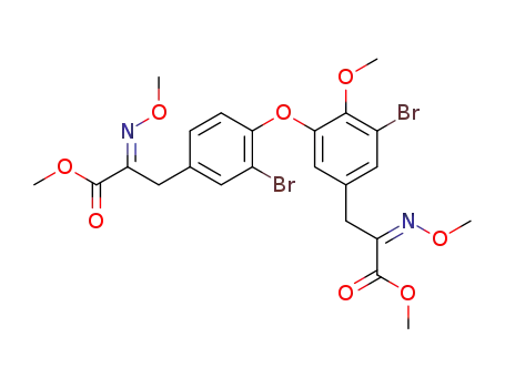 3-[3-Bromo-5-(2-bromo-4-{2-methoxycarbonyl-2-[(E)-methoxyimino]-ethyl}-phenoxy)-4-methoxy-phenyl]-2-[(Z)-methoxyimino]-propionic acid methyl ester