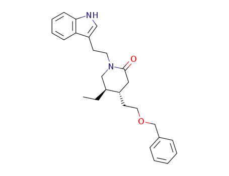 (4S,5R)-(+)-4-(2-benzyloxyethyl)-5-ethyl-N-<2-(indol-3-yl)ethyl>piperidin-2-one
