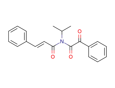 Molecular Structure of 111875-38-8 (Benzeneacetamide,
N-(1-methylethyl)-a-oxo-N-(1-oxo-3-phenyl-2-propenyl)-)