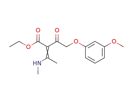 (Z)-2-[2-(3-Methoxy-phenoxy)-acetyl]-3-methylamino-but-2-enoic acid ethyl ester