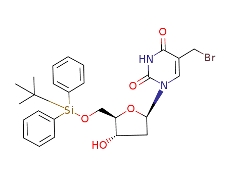 5-Bromomethyl-1-[(2R,4S,5R)-5-(tert-butyl-diphenyl-silanyloxymethyl)-4-hydroxy-tetrahydro-furan-2-yl]-1H-pyrimidine-2,4-dione