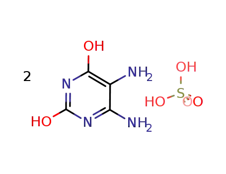 Molecular Structure of 32014-70-3 (5,6-Diamino-2,4-dihydroxypyrimidine sulfate)