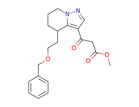 methyl (+/-)-3-<4-<2-(benzyloxy)ethyl>-4,5,6,7-tetrahydropyrazolo<1,5-a>pyridin-3-yl>-3-oxopropionate