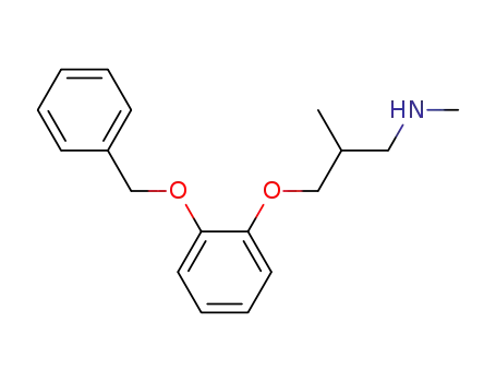 Molecular Structure of 79306-72-2 (N-Methyl-3-[2-(benzyloxy)phenoxy]-2-methylpropan-1-amine)