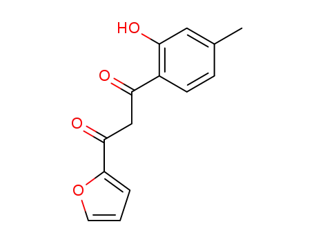 Molecular Structure of 51379-21-6 (1-(furan-2-yl)-3-(2-hydroxy-4-methylphenyl)propane-1,3-dione)