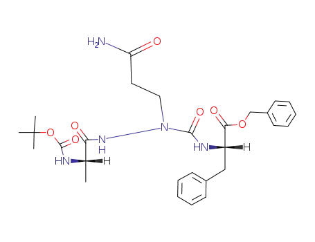 benzyl (N-tert-butoxycarbonyl-L-alanyl)(2-azaglutaminyl)-L-phenylalaninate