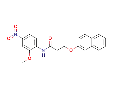 Molecular Structure of 105797-97-5 (Propanamide, N-(2-methoxy-4-nitrophenyl)-3-(2-naphthalenyloxy)-)