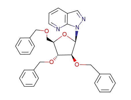 1-((2R,3S,4R,5R)-3,4-Bis-benzyloxy-5-benzyloxymethyl-tetrahydro-furan-2-yl)-1H-pyrazolo[3,4-b]pyridine