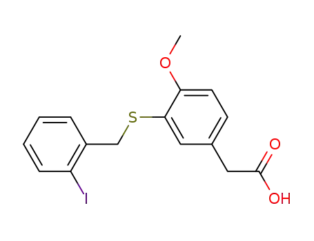 {3-[(2-iodobenzyl)sulfanyl]-4-methoxyphenyl}acetic acid