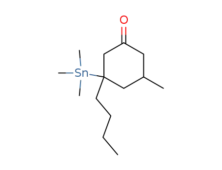 3-Butyl-5-methyl-3-trimethylstannanyl-cyclohexanone