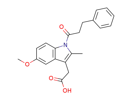 1-(3-Phenylpropionyl)-2-methyl-5-methoxy-3-indolessigsaeure