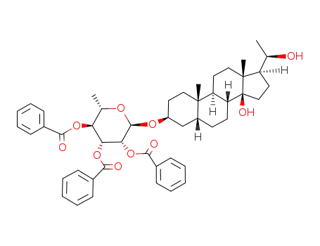 3β-(tri-O-benzoyl-α-L-rhamnopyranosyloxy)-5β,14β-pregnane-14,20β-diol
