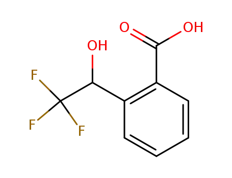 Molecular Structure of 148527-65-5 (Benzoic acid, 2-(2,2,2-trifluoro-1-hydroxyethyl)- (9CI))