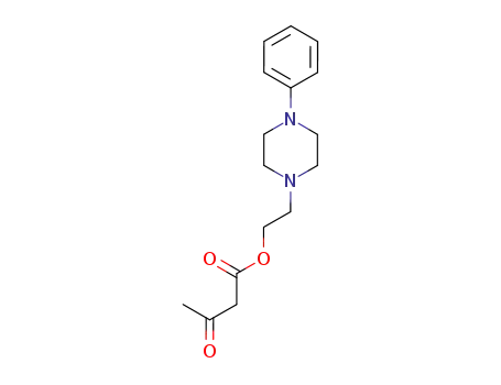 Molecular Structure of 90096-28-9 (Butanoic acid, 3-oxo-, 2-(4-phenyl-1-piperazinyl)ethyl ester)