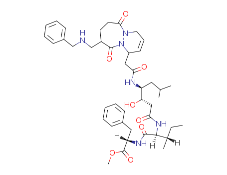 L-Phenylalanine, N-[N-[4-[[[1,4,7,8,9,10-hexahydro-6,10-dioxo-9-[[(phenylmethyl)amino] methyl]-6H-pyridazino[1,2-a][1,2]diazepin-1-yl]acetyl]amino]-3-hydroxy- 6-methyl-1-oxoheptyl]-L-isoleucyl]-, meth