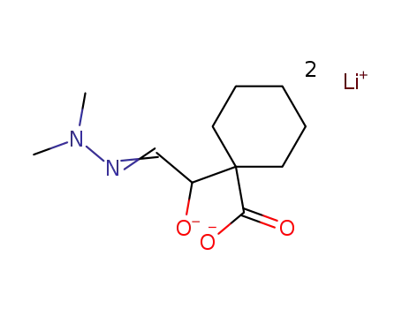 1-<2-(Dimethylhydrazono)-1-hydroxyethyl>cyclohexancarbonsaeure, Dilithiumsalz