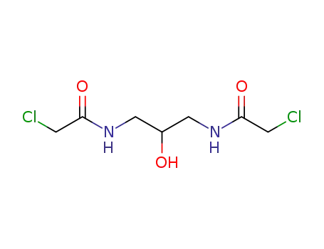 Molecular Structure of 64049-31-6 (N,N'-(2-Hydroxytrimethylene)bis(chloroacetamide))