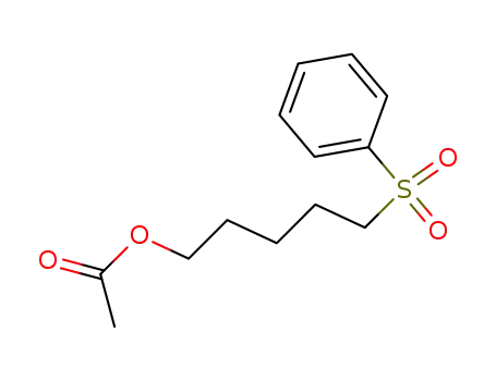Molecular Structure of 82777-34-2 (Acetic acid 5-benzenesulfonyl-pentyl ester)