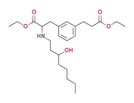 Molecular Structure of 65706-37-8 (1,3-Benzenedipropanoic acid, a-[(3-hydroxyoctyl)amino]-, diethyl ester)