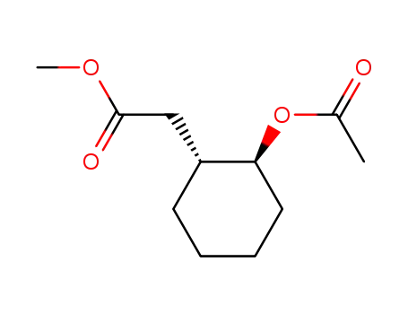 Molecular Structure of 61402-59-3 (Cyclohexaneacetic acid, 2-(acetyloxy)-, methyl ester)
