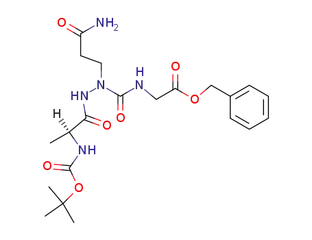 Molecular Structure of 133383-00-3 (benzyl (N-tert-butoxycarbonyl-L-alanyl)(2-azaglutaminyl)glycinate)